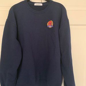 Danzy Navy Blue Classic Crew Neck Sweatshirt